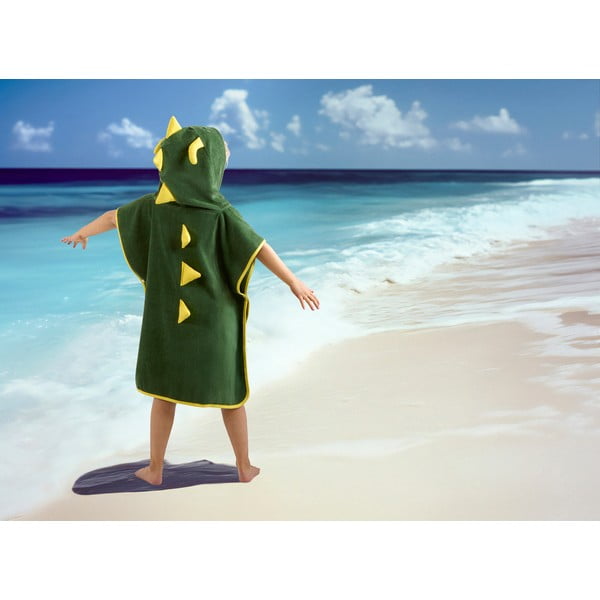 Zöld pamut gyerek fürdőponcsó Joep – Good Morning-image-1