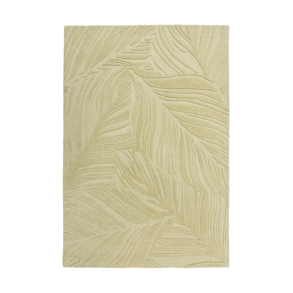 Lino Leaf zöld gyapjú szőnyeg, 160 x 230 cm - Flair Rugs