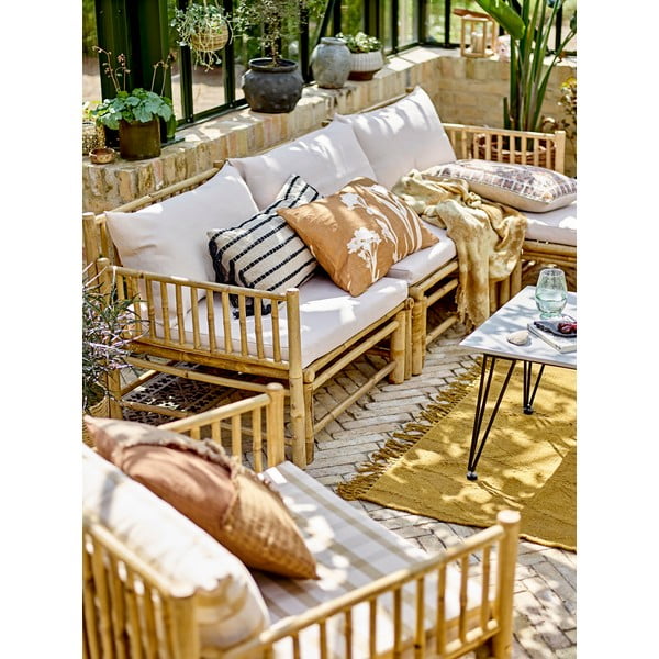 Natúr színű kerti kanapé modul (jobb oldali) Korfu – Bloomingville-image-1