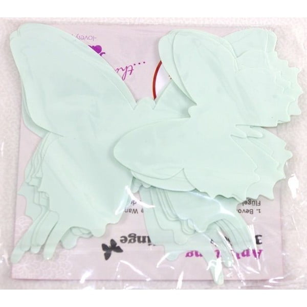 Butterflies 12 db-os zöld 3D hatású falmatrica szett - Ambiance-image-2