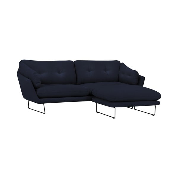 Comet sötétkék kanapé és puff szett - Windsor & Co Sofas-image-1