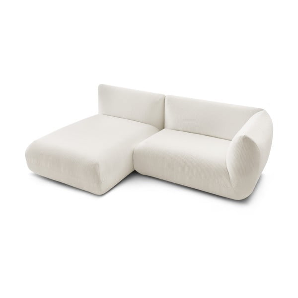 Fehér kordbársony sarokkanapé (bal oldali) Lecomte – Bobochic Paris-image-4