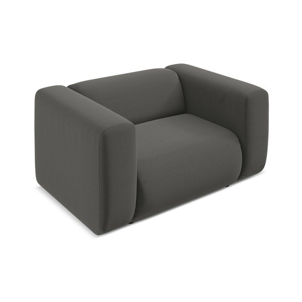 Szürke bársony fotel Ekahi – Makamii-image-3