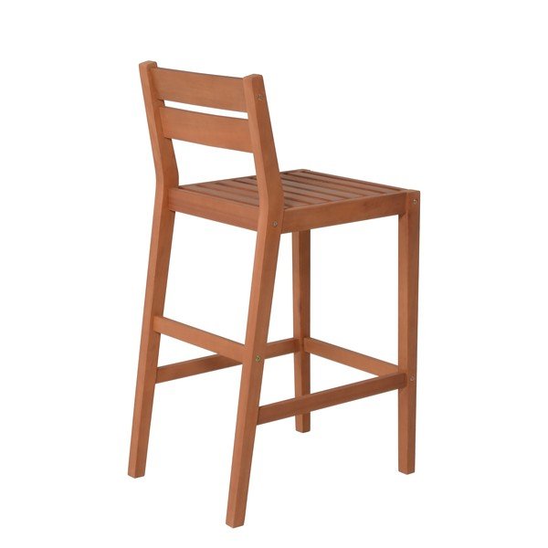 Natúr színű eukaliptusz négyszemélyes kerti bárasztal és -szék szett Maine – Garden Pleasure-image-4