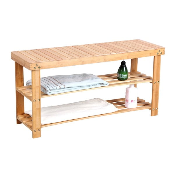 Cipőtartó bambuszpolc (8 pár cipő), szélesség 90 cm - Songmics-image-1