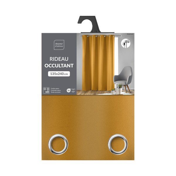 Okkersárga sötétítő függöny 135x240 cm Occult – douceur d'intérieur-image-4