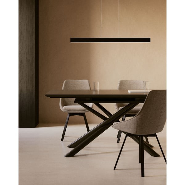 Matt fekete LED mennyezeti lámpa 5.5x101 cm Boadella – Kave Home-image-1