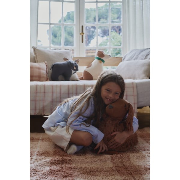 Világos rózsaszín mosható-kézi szövésű pamut szőnyeg 90x120 cm Tartan Rose – Lorena Canals-image-3