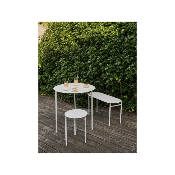 Fehér fém kerek étkezőasztal ø 70 cm Disc – Zone-image-1