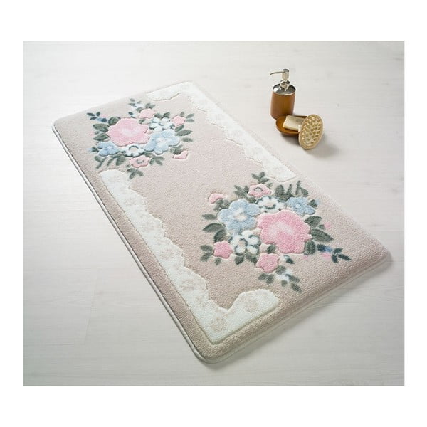 Confetti Bathmats June rózsaszín fürdőszobai szőnyeg, 50 x 57 cm