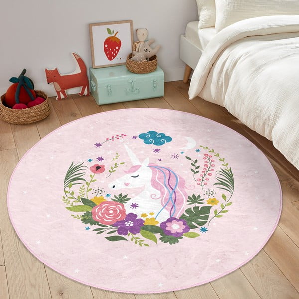 Rózsaszín gyerek szőnyeg ø 120 cm Comfort – Mila Home-image-4