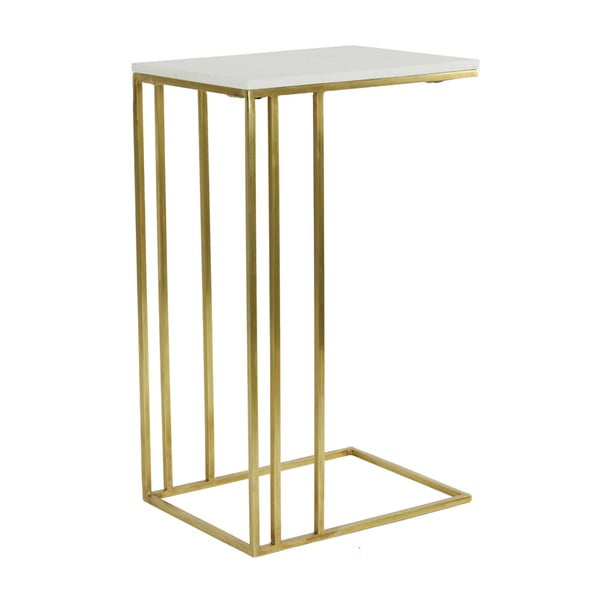 Tárolóasztal márvány dekoros asztallappal 31x41 cm Roshan – Light & Living-image-2