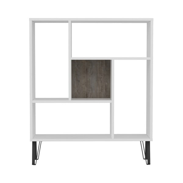 Fehér-szürke könyvespolc 90x108 cm Arven – Kalune Design