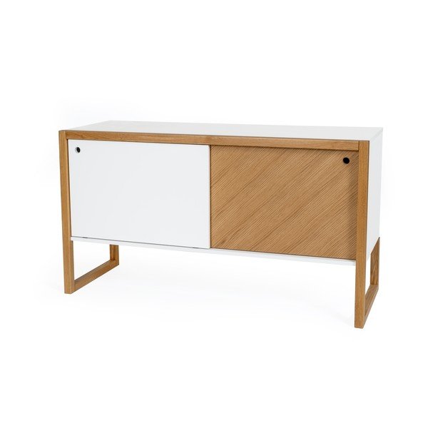 Cubis barna-fehér tölgyfa komód - Woodman-image-2