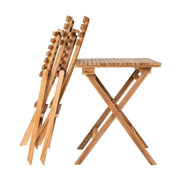 Natúr színű kétszemélyes kerti étkezőgarnitúra Cuenca – House Nordic-image-2