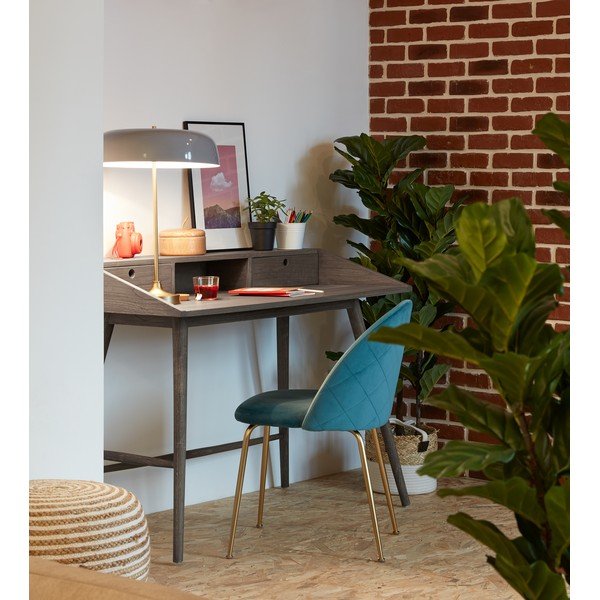 Samy bézs-fehér puff - Kave Home-image-3