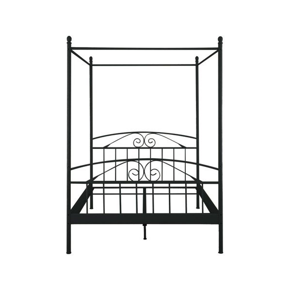 Bibi fekete kétszemélyes baldachinos ágy, 180 x 200 cm - Støraa-image-1