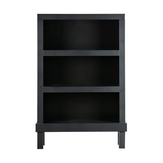 Fekete borovi fenyő könyvespolc 107x160 cm Bonk – Basiclabel 