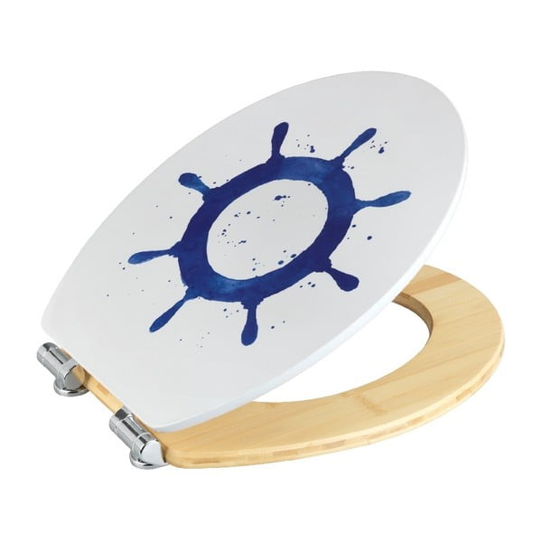 Steering Wheel bambusz és farostlemez WC-ülőke, 44 x 37,5 cm - Wenko-image-2