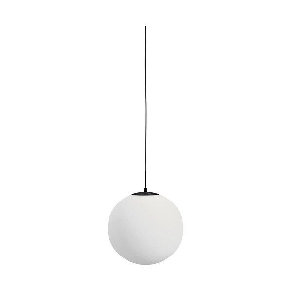 Fehér-fekete fém függőlámpa üveg búrával ø 30 cm Brisia – Kave Home
