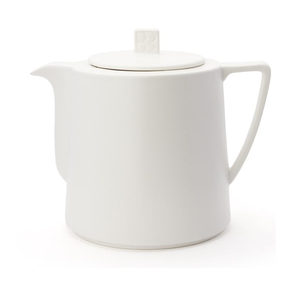 Lund fehér kerámia teáskanna szűrővel szálas teához, 1,5 l - Bredemeijer