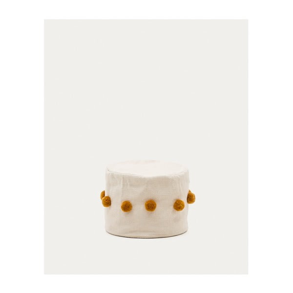 Mustársárga-bézs puff Manua – Kave Home-image-3