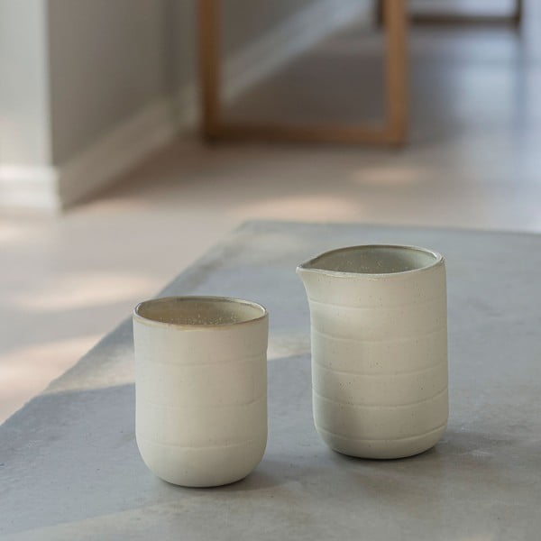 Fehér kő bögre szett 2 db-os 0.3 l Sand Grain – Mette Ditmer Denmark-image-1