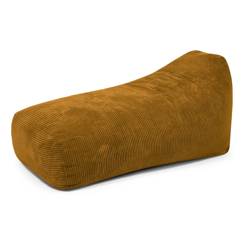 Mustársárga kordbársony babzsákfotel Snug Long 140  SLOWDOWN