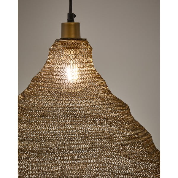 Aranyszínű függőlámpa fém búrával ø 48,5 cm Sarraco – Kave Home-image-1