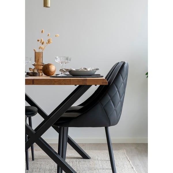 Toulon étkezőasztal tömör tölgyfa asztallappal, 140 x 95 cm - House Nordic-image-1