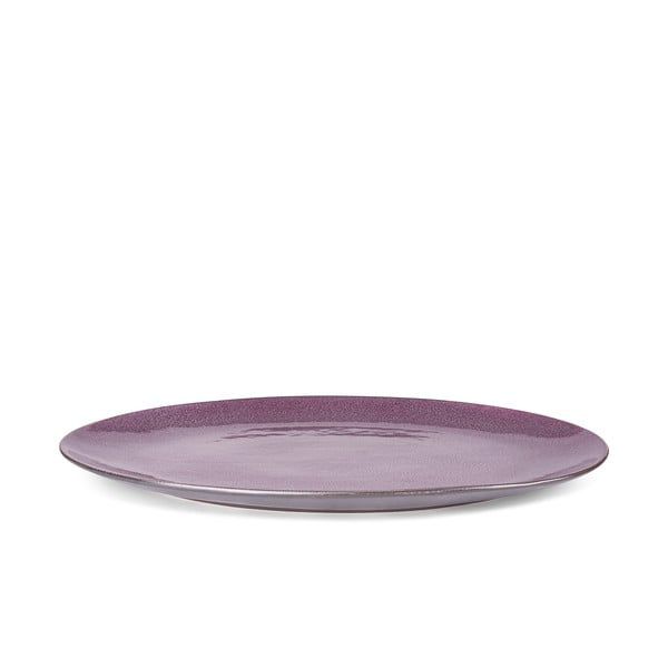 Premium lila-fekete agyagkerámia szervírozó tányér, 45 x 34 cm - Bitz