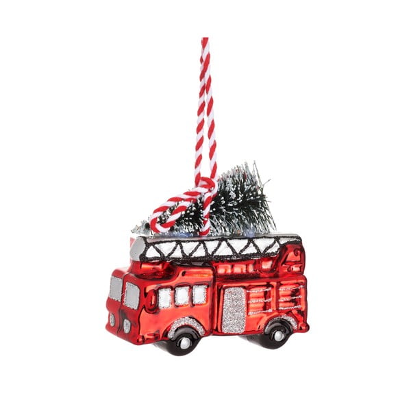Kézzel készített karácsonyfadísz 8 cm Fire Engine – Sass & Belle