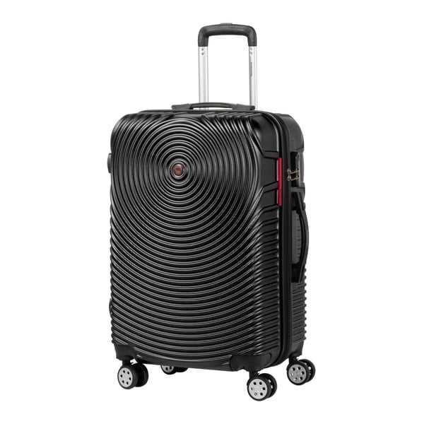 Traveller fekete kerekes bőrönd, 65 x 40 cm - Murano