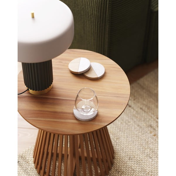 Irune teakfa tárolóasztal, ø 50 cm - Kave Home-image-3