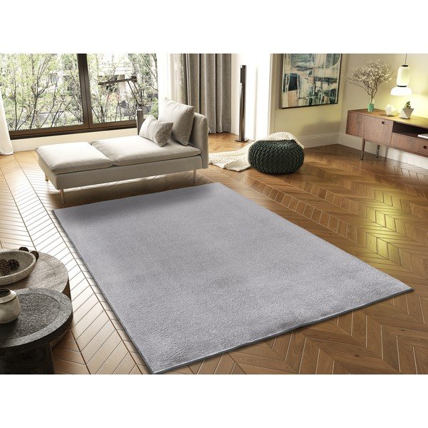 Szürke mikroszálas szőnyeg 80x150 cm Coraline Liso – Universal-image-1