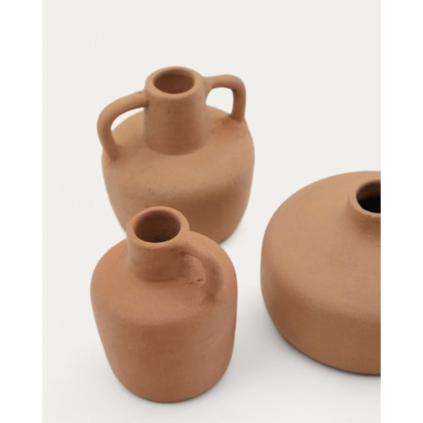 Narancssárga terrakotta váza készlet 3 db-os (magasság 6 cm) Sofra – Kave Home-image-1
