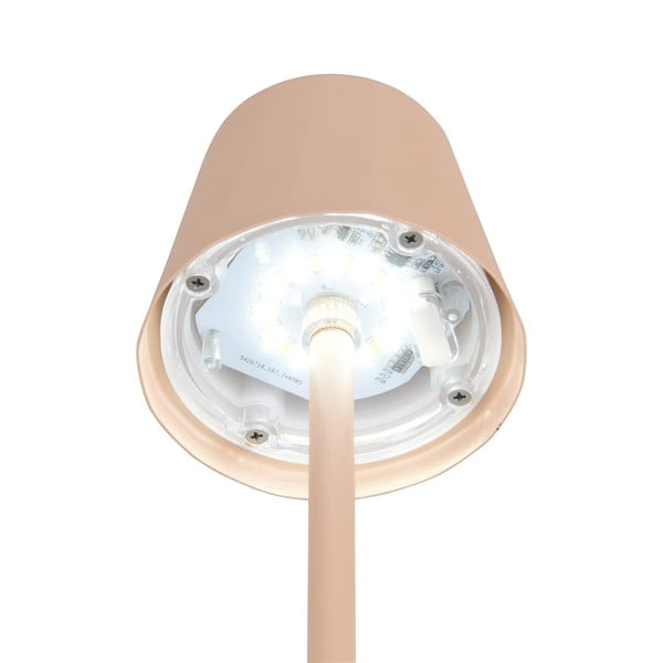 Krémszínű LED asztali lámpa fém búrával (magasság 21 cm) Diaz – Trio-image-4