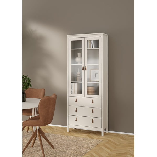 Szürkésbézs tálalószekrény 78x199x33 cm Madrid – Tvilum-image-2