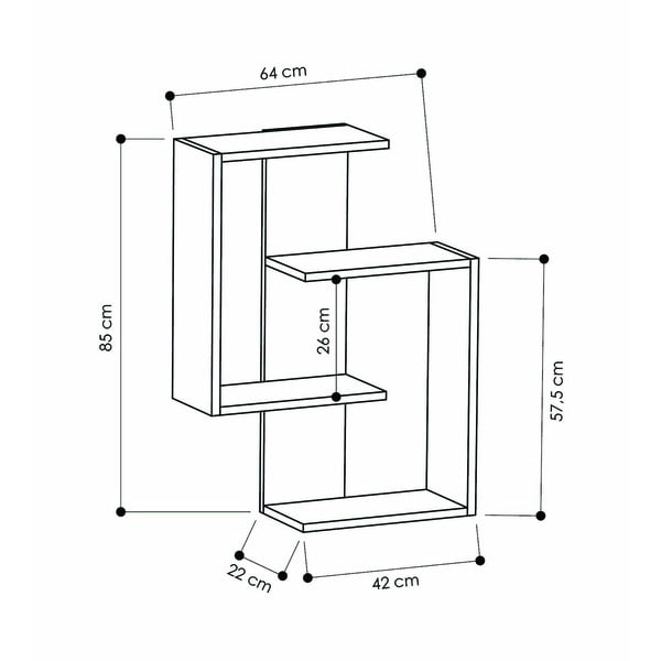 Paranoid antracitszürke fali polcos elem-image-4