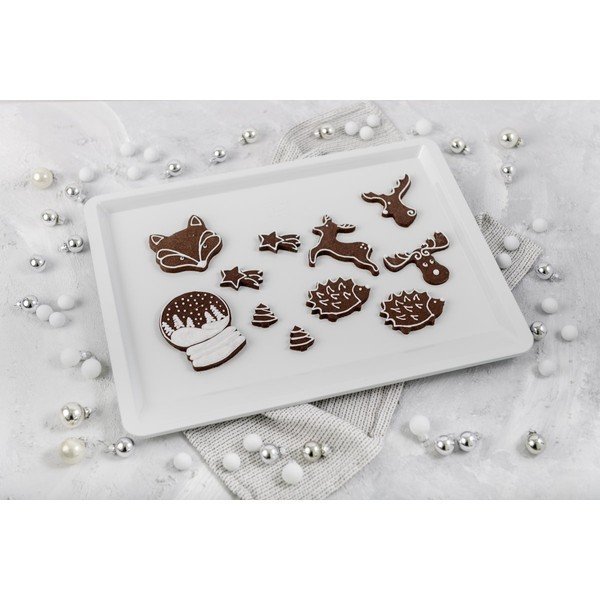White Christmas Baking fehér acél tepsi, 42 x 33 cm - Dr. Oetker-image-1