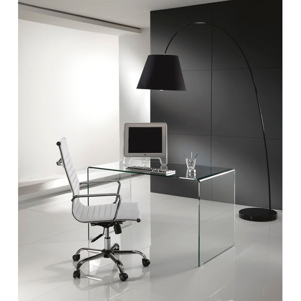 Üveg íróasztal 70x126 cm Bend – Tomasucci-image-1