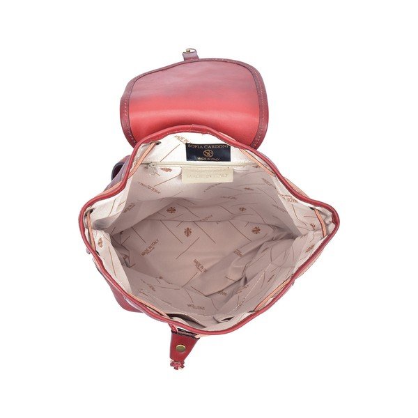 Cindy piros bőr hátitáska - Sofia Cardoni-image-3