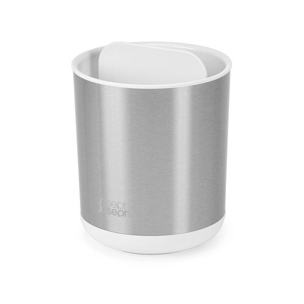 Ezüstszínű rozsdamentes acél fogkefetartó pohár Duo Steel – Joseph Joseph