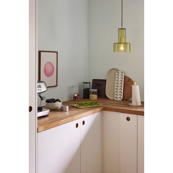 Zöld üveg függőlámpa ø 20 cm Ripple – Hübsch-image-2