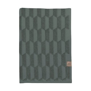 Sötétzöld pamut törölköző 50x95 cm Geo – Mette Ditmer Denmark