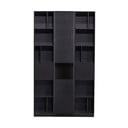 Fekete borovi fenyő moduláris könyvespolc 120x210 cm Finca – WOOOD