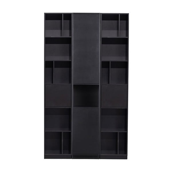 Fekete borovi fenyő moduláris könyvespolc 120x210 cm Finca – WOOOD