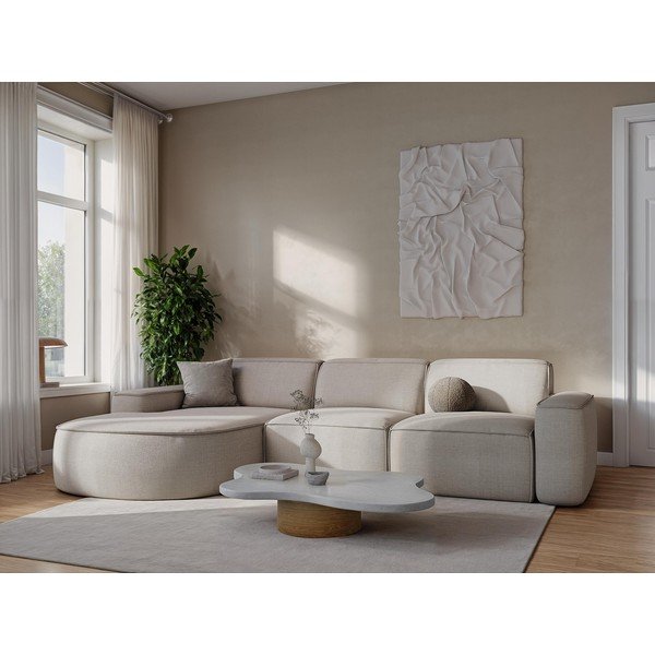 Szürkéskék zsenília sarokkanapé (bal oldali-heverő résszel) Omao – Makamii-image-1