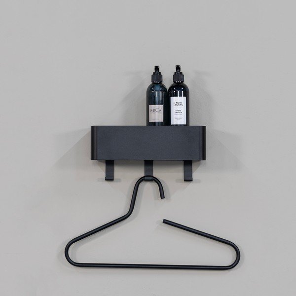 Fekete fali acél fürdőszobai polc Multi – Spinder Design-image-3