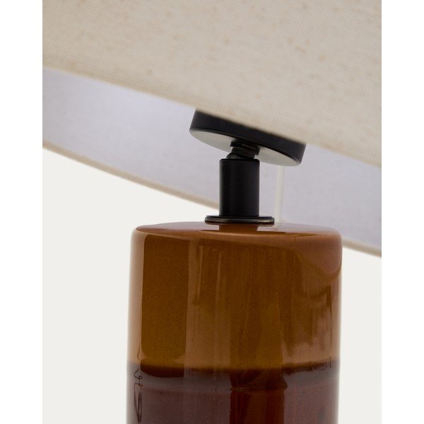 Asztali lámpa textil búrával (magasság 61,5 cm) Mavran – Kave Home-image-3